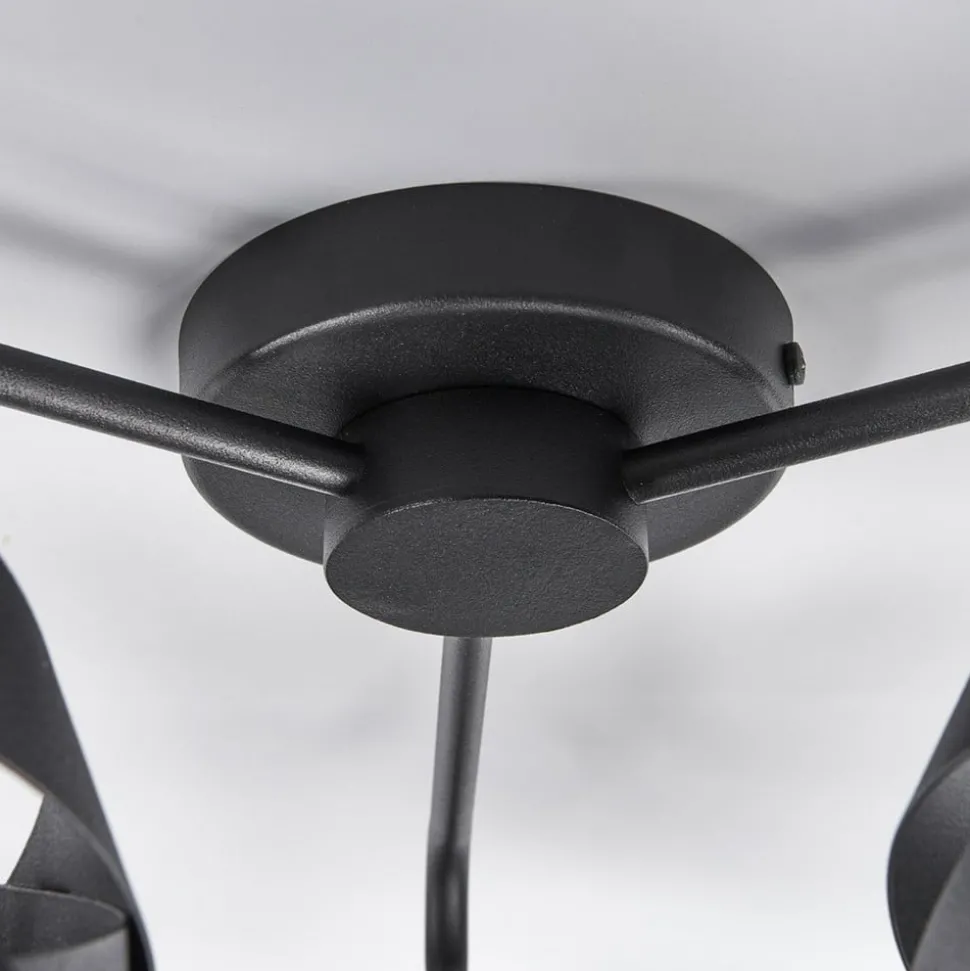 Plafondlamp Tornado zwart 3-lamps