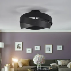 Plafondlamp Tornado zwart