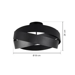 Plafondlamp Tornado zwart