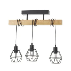 Plafondlamp Townshend 5 met 3 kooikappen