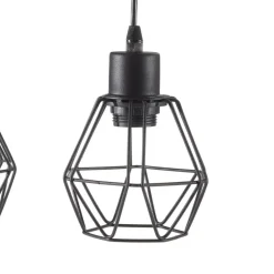 Plafondlamp Townshend 5 met 3 kooikappen