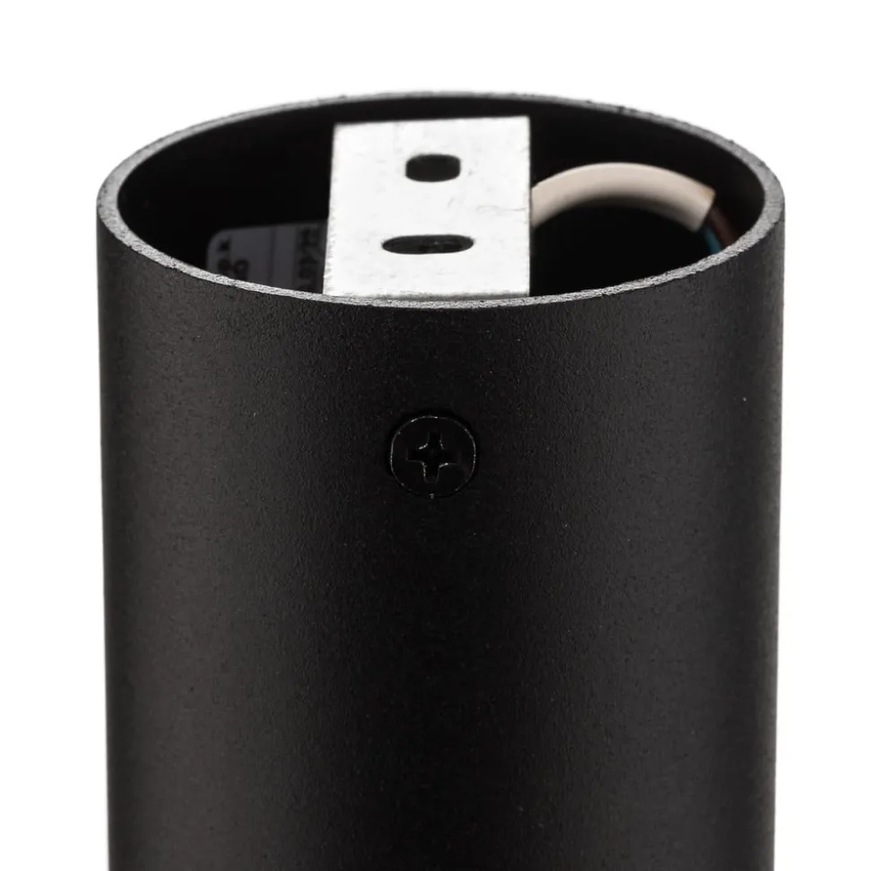 Plafondlamp Tube in cilindervorm, zwart