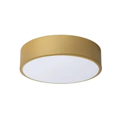 Plafondlamp Unar, goud mat, Ø 20 cm