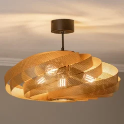 Plafondlamp Vento, goudkleurig, Ø 60 cm