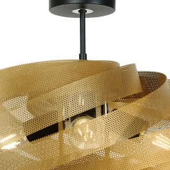 Plafondlamp Vento, goudkleurig, Ø 60 cm