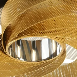 Plafondlamp Vento, goudkleurig, Ø 60 cm