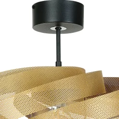 Plafondlamp Vento, goudkleurig, Ø 50 cm