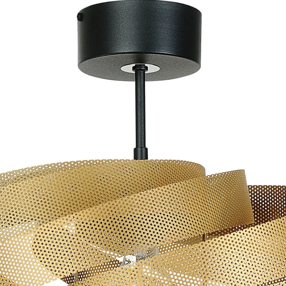 Plafondlamp Vento, goudkleurig, Ø 50 cm