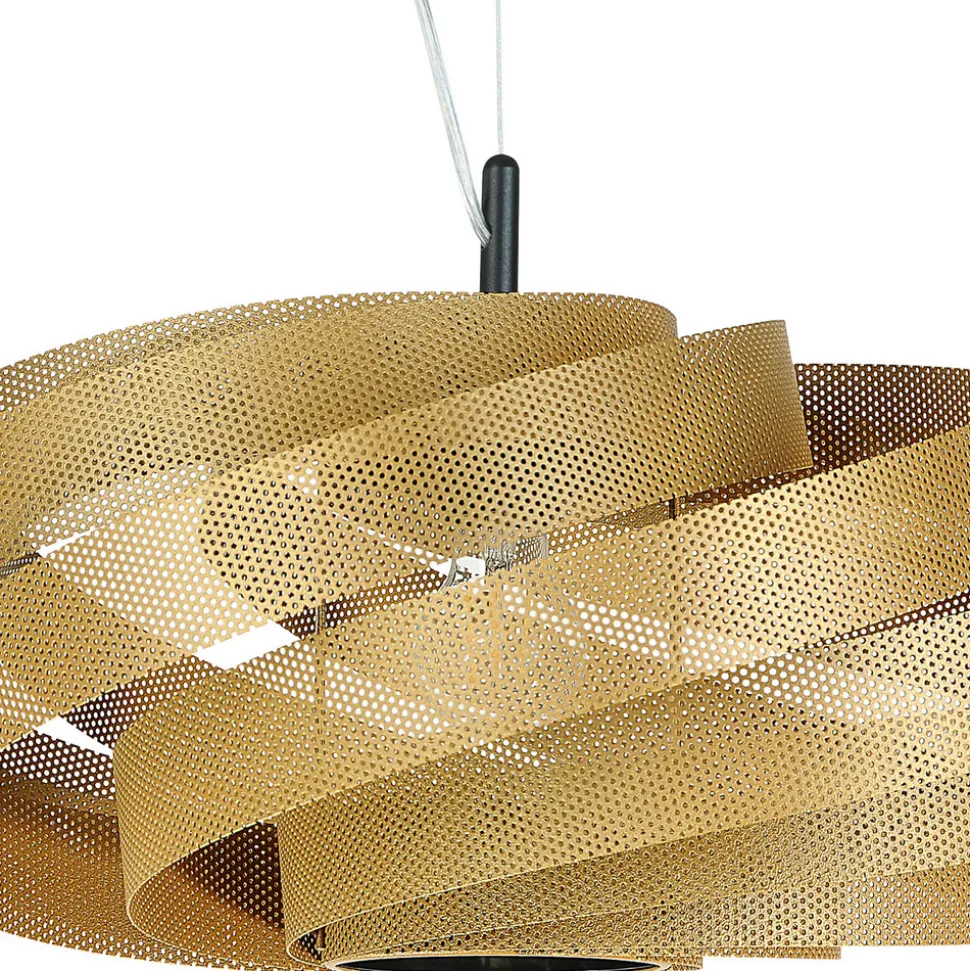 Plafondlamp Vento, goudkleurig, Ø 50 cm