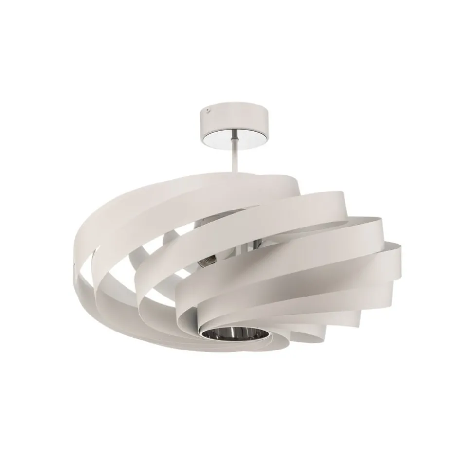 Plafondlamp Vento, wit, Ø 60 cm, metaal, E27