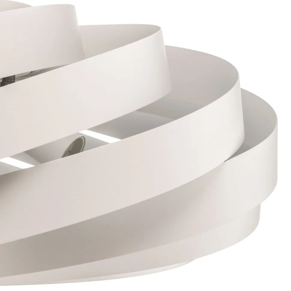 Plafondlamp Vento, wit, Ø 60 cm, metaal, E27