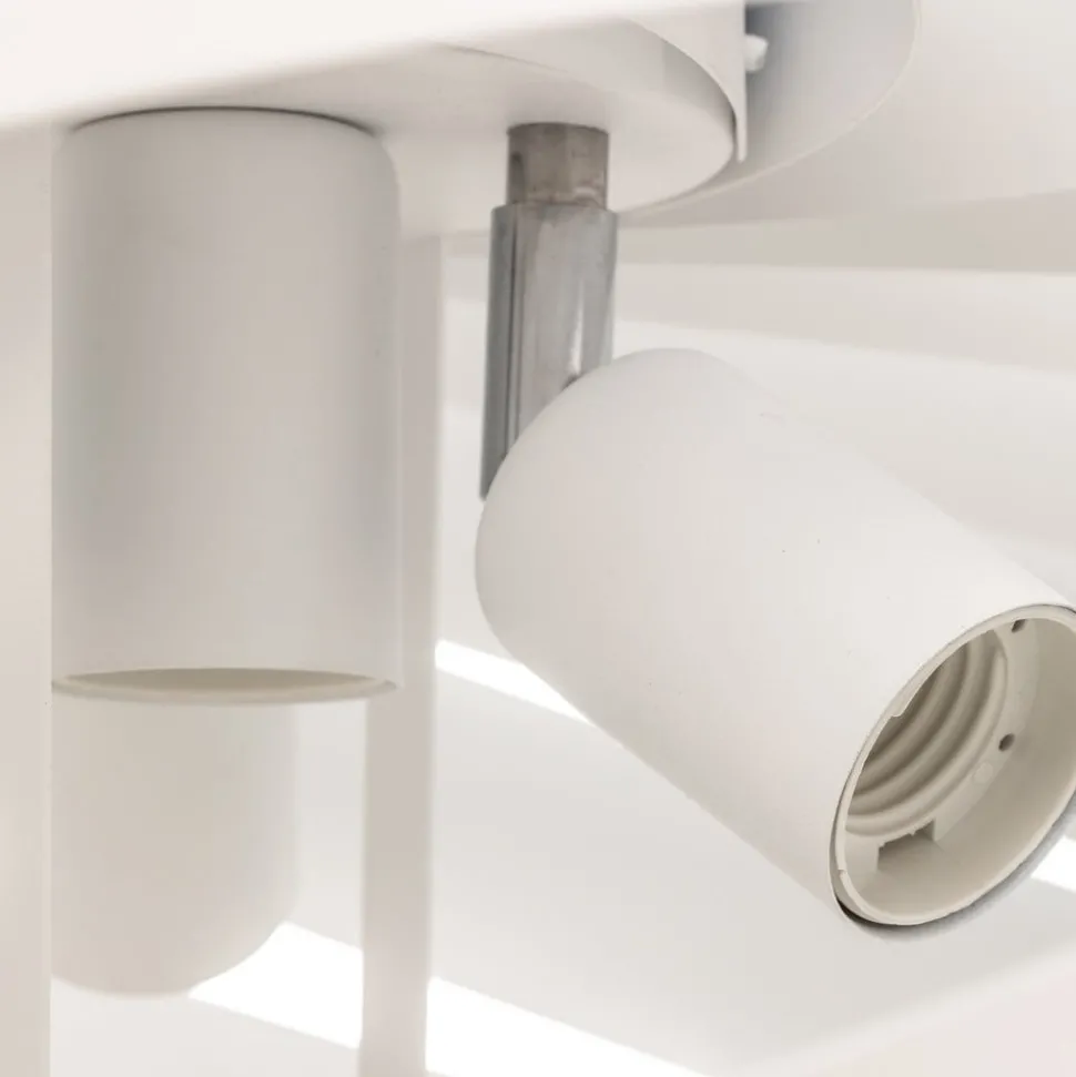 Plafondlamp Vento, wit, Ø 60 cm, metaal, E27