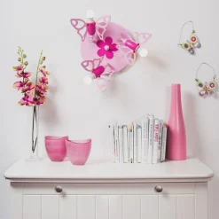 Plafondlamp Vlinder voor kinderkamer, 3-lamps
