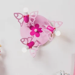 Plafondlamp Vlinder voor kinderkamer, 3-lamps