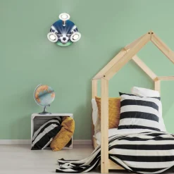 Plafondlamp Voetbal Arena, groen-blauw