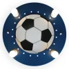 Plafondlamp Voetbal, 4-lamps donkerblauw-wit