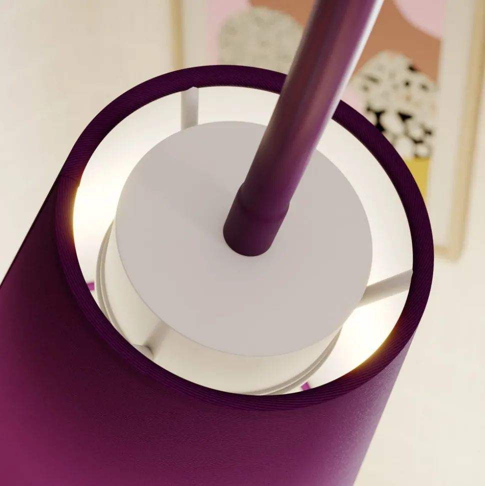 Plafondlamp Wire Kids 5-lamps, wit/roze/paars