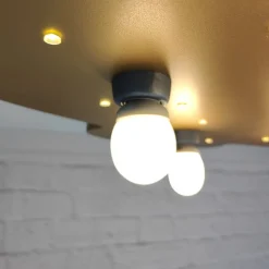 Plafondlamp wolk, goud, 5-lamps, 20 LED punt