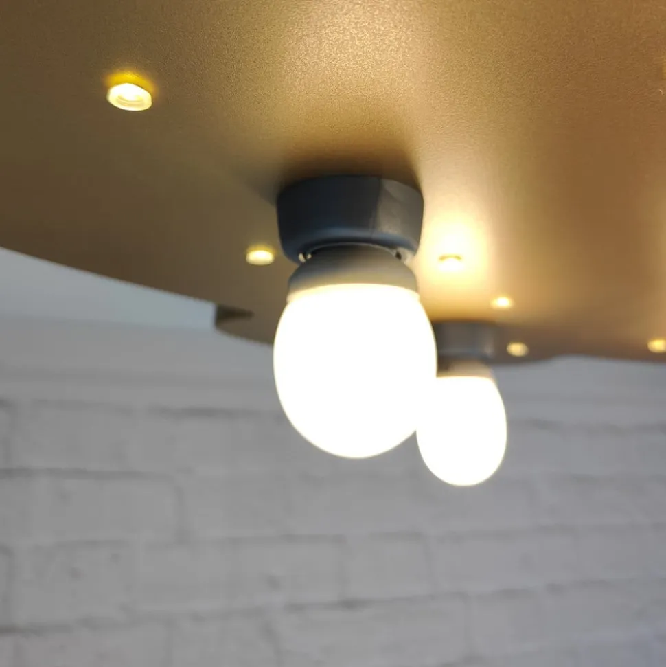 Plafondlamp wolk, goud, 5-lamps, 20 LED punt