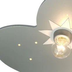 Plafondlamp wolk, titaan, 5-lamps, 20 LED punt