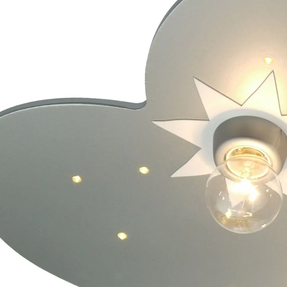 Plafondlamp wolk, titaan, 5-lamps, 20 LED punt