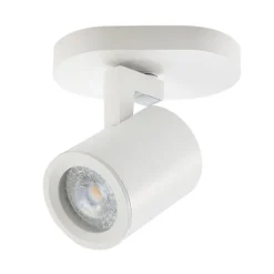 Plafondspot 180105, lampenkop draaibaar, mat wit