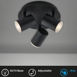 Plafondspot Banyo Splash GU10 IP44 rond 3-lamps