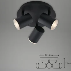 Plafondspot Banyo Splash GU10 IP44 rond 3-lamps