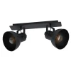 Plafondspot Barnstaple, zwart, 2-lamps