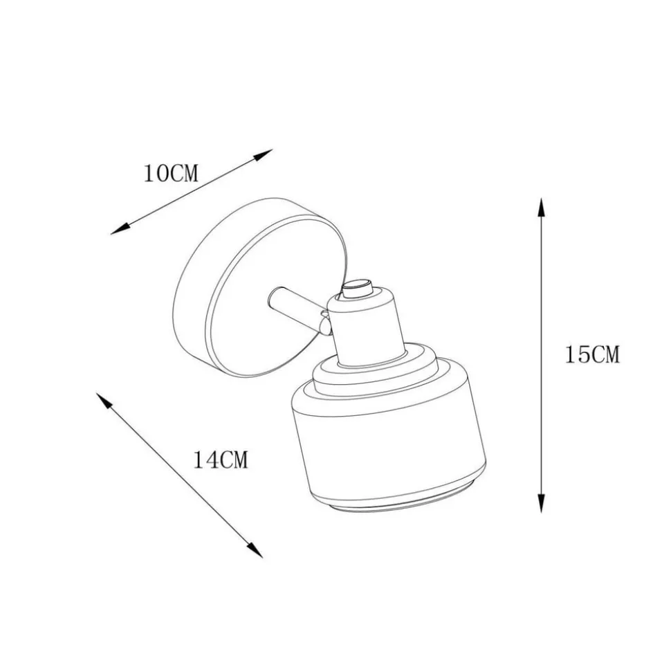 Plafondspot Bjorn, 1-lamp, goud/messing