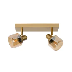 Plafondspot Bjorn, 2-lamps, goud/messing