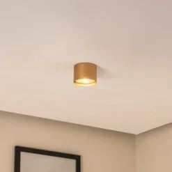 Plafondspot Chloe vast, goud