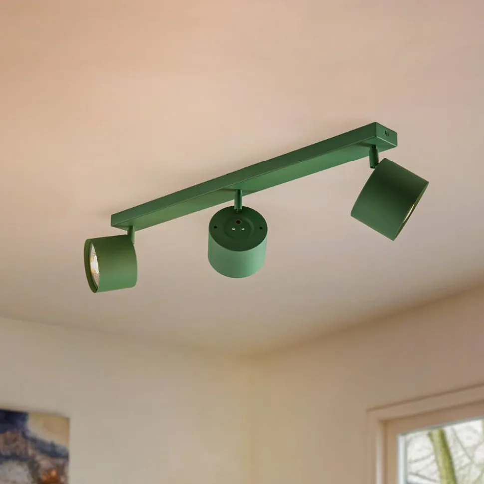 Plafondspot Chloe verstelbaar 3-lamps, groen
