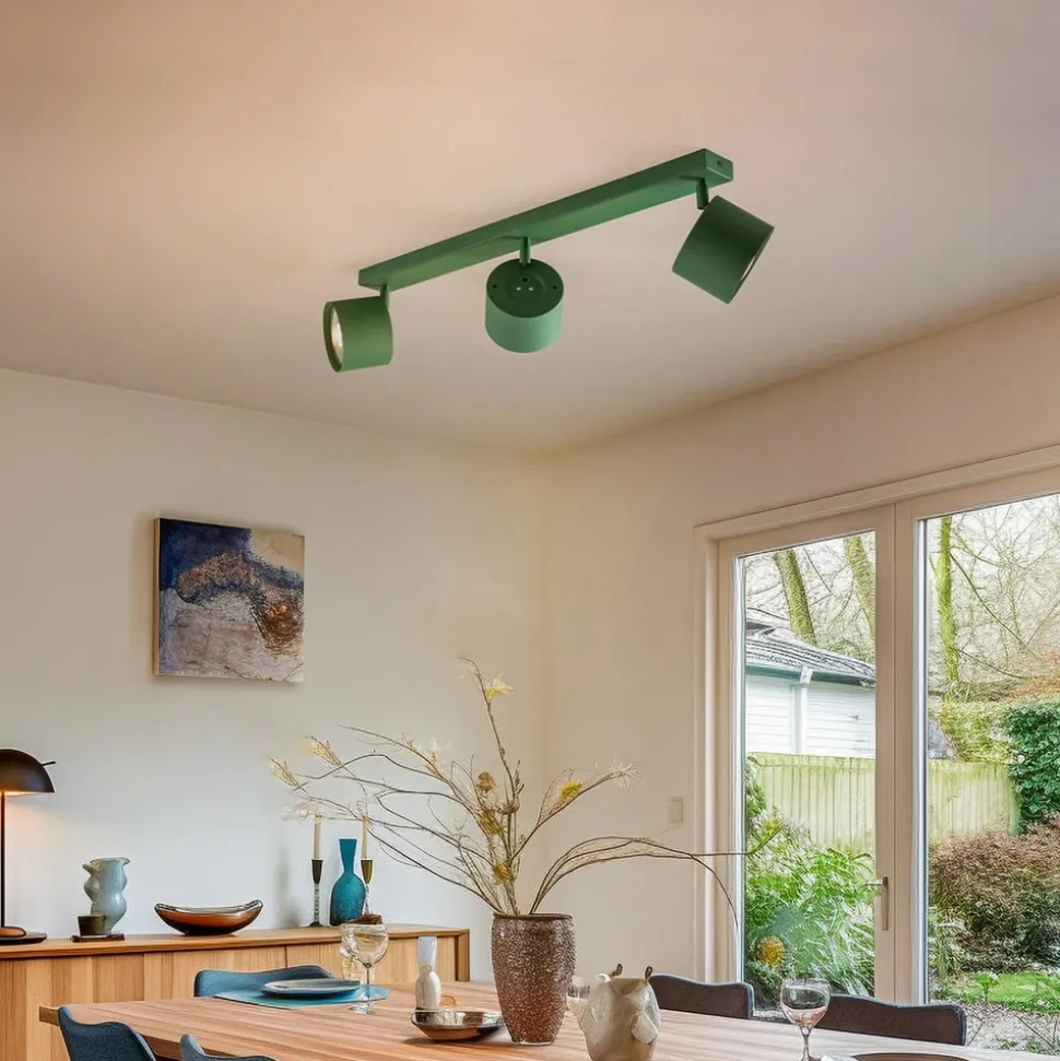 Plafondspot Chloe verstelbaar 3-lamps, groen