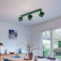 Plafondspot Chloe verstelbaar 3-lamps, groen