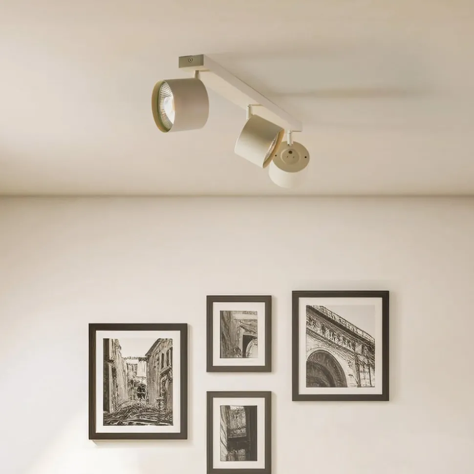 Plafondspot Chloe verstelbaar 3-lamps, beige