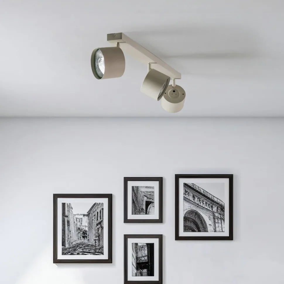 Plafondspot Chloe verstelbaar 3-lamps, beige