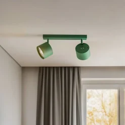 Plafondspot Chloe verstelbaar 2-lamps, groen