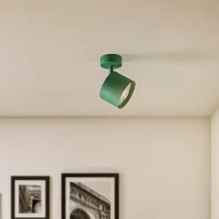 Plafondspot Chloe, verstelbaar, groen, metaal, GU10, 13,5 cm