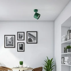 Plafondspot Chloe, verstelbaar, groen, metaal, GU10, 13,5 cm