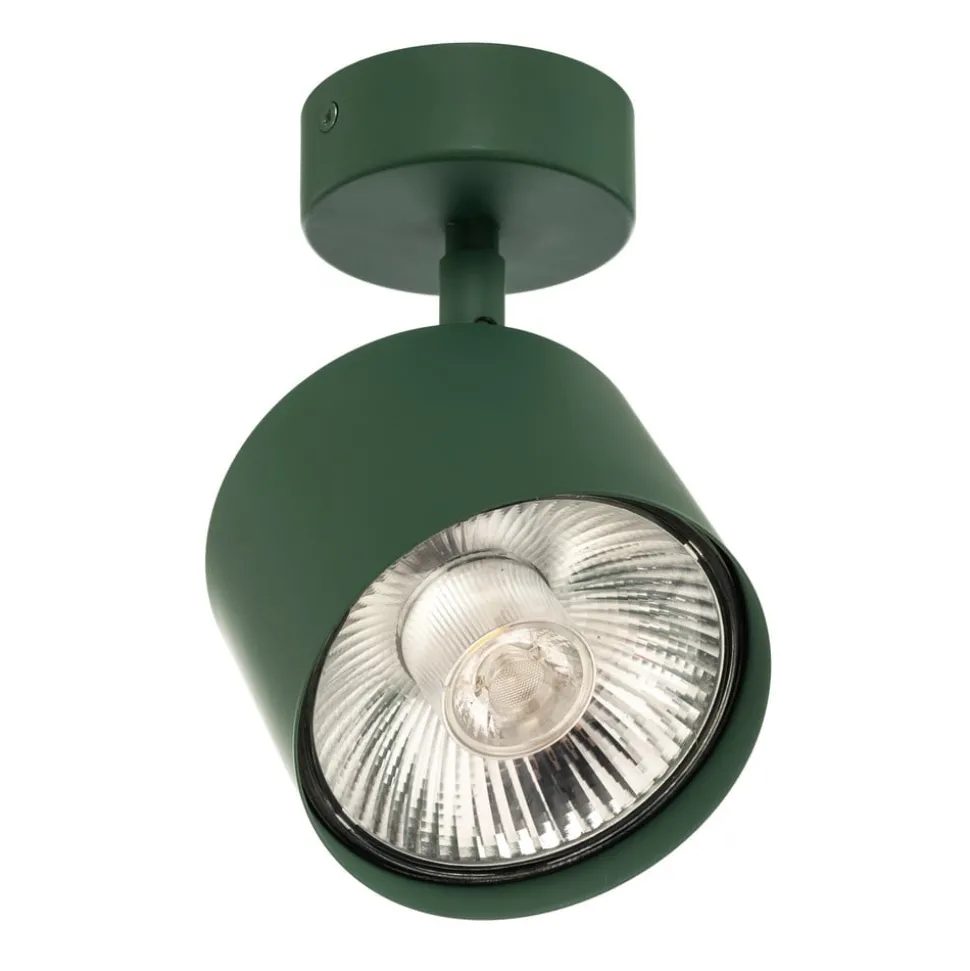 Plafondspot Chloe, verstelbaar, groen, metaal, GU10, 13,5 cm