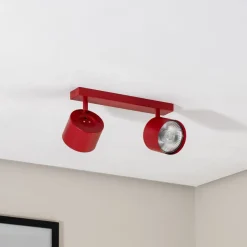 Plafondspot Chloe verstelbaar 2-lamps, rood