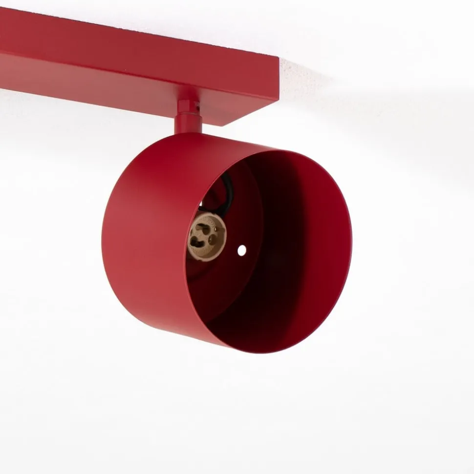 Plafondspot Chloe verstelbaar 2-lamps, rood