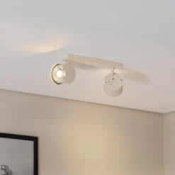 Plafondspot Chloe verstelbaar 2-lamps, beige