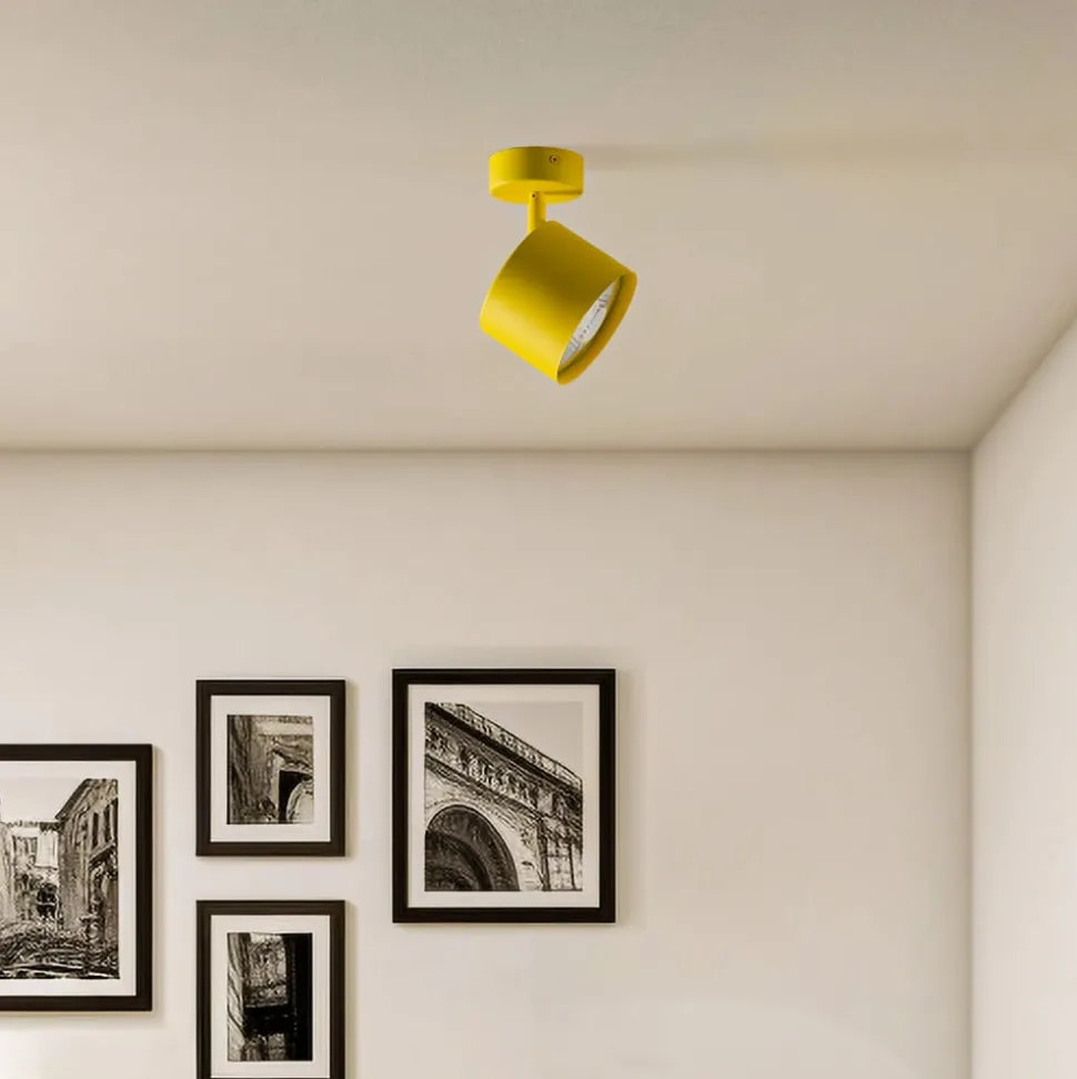 Plafondspot Chloe verstelbaar 1-lamp, geel