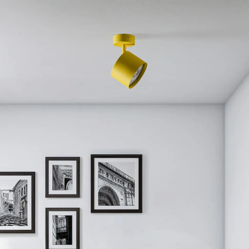 Plafondspot Chloe verstelbaar 1-lamp, geel