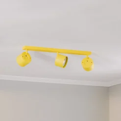 Plafondspot Chloe verstelbaar 3-lamps, geel