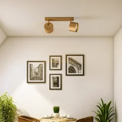 Plafondspot Chloe verstelbaar 2-lamps, goud