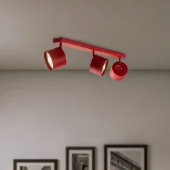 Plafondspot Chloe verstelbaar 3-lamps, rood