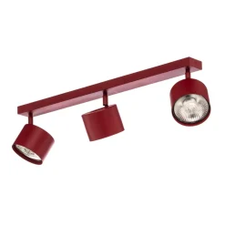 Plafondspot Chloe verstelbaar 3-lamps, rood